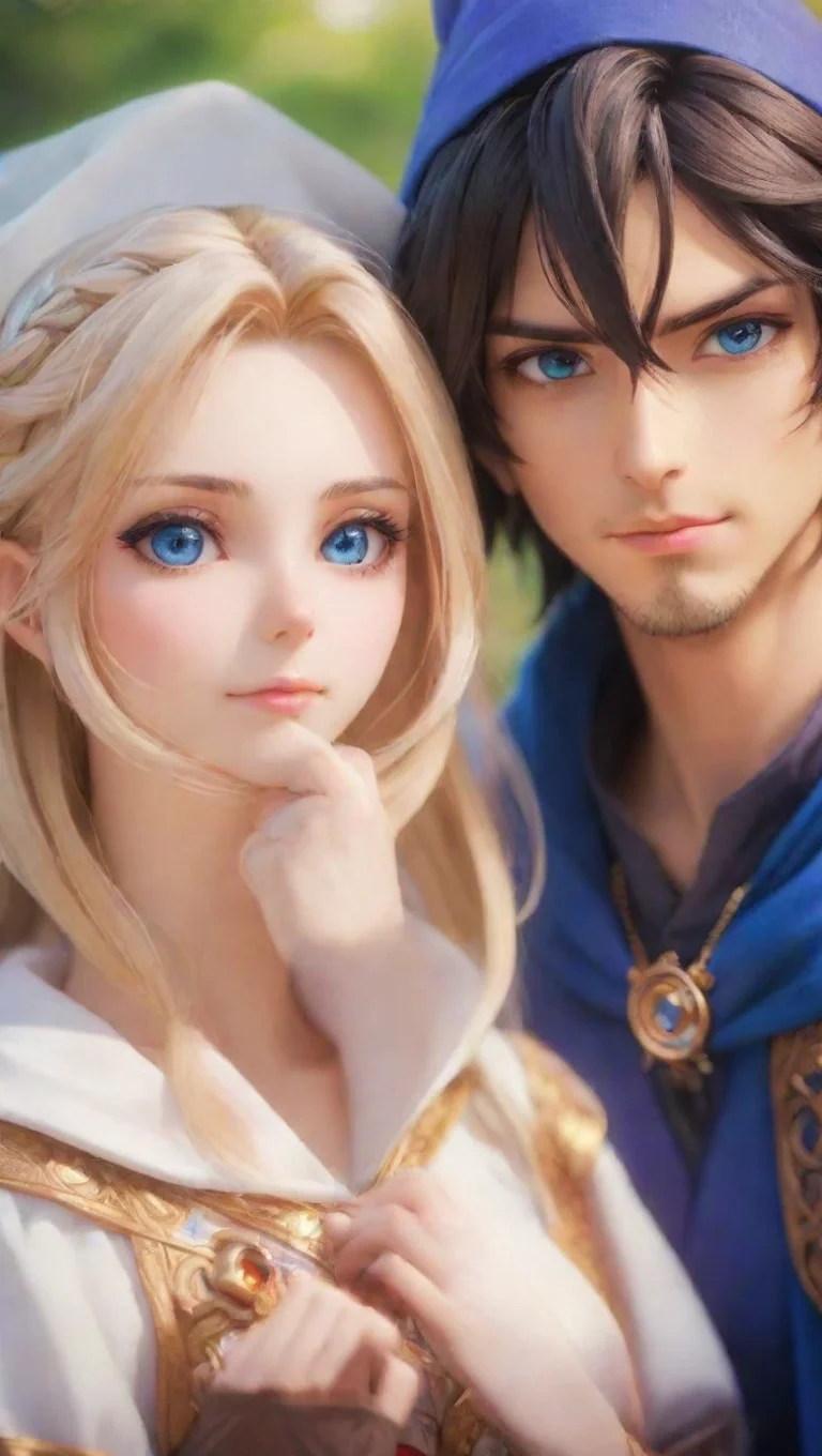 aiartstation art beautiful male and female mage hd art detailed anime characters eyes clear stunning husband and wife wow bokehstylized confident engaging wow 3 tall