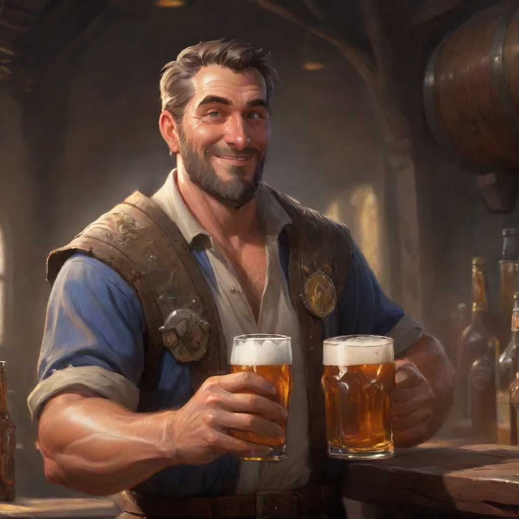 aiartstation art beer man  confident engaging wow 3