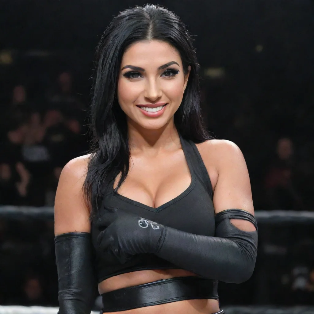 artstation art billie kay wwe smiling with black gloves and gun confident engaging wow 3