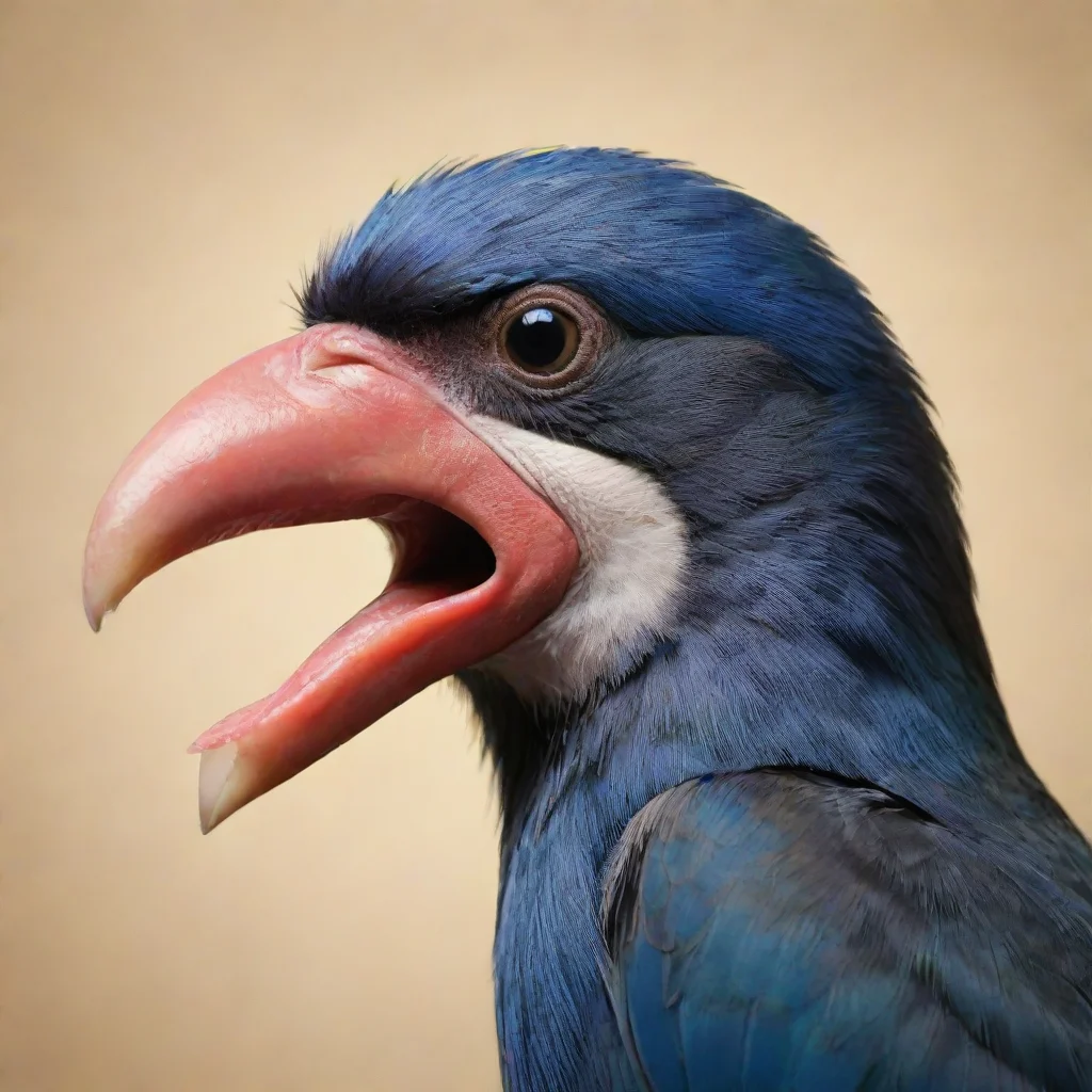 aiartstation art bird with human mouth che  confident engaging wow 3