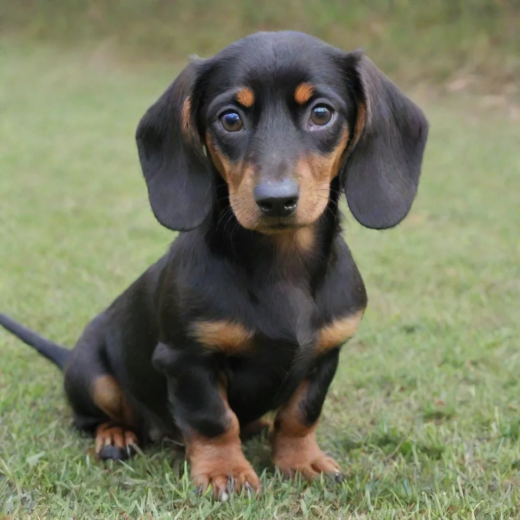 artstation art black and brown dachshund named schultz  confident engaging wow 3