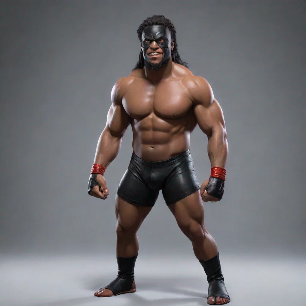 aiartstation art black video game pro wrestler  confident engaging wow 3