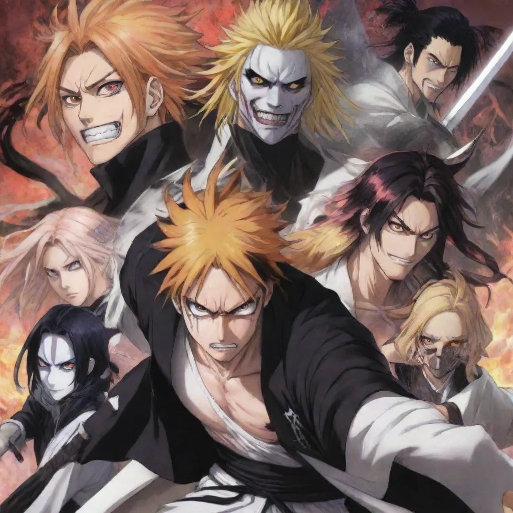 artstation art bleach with demon slayer  confident engaging wow 3