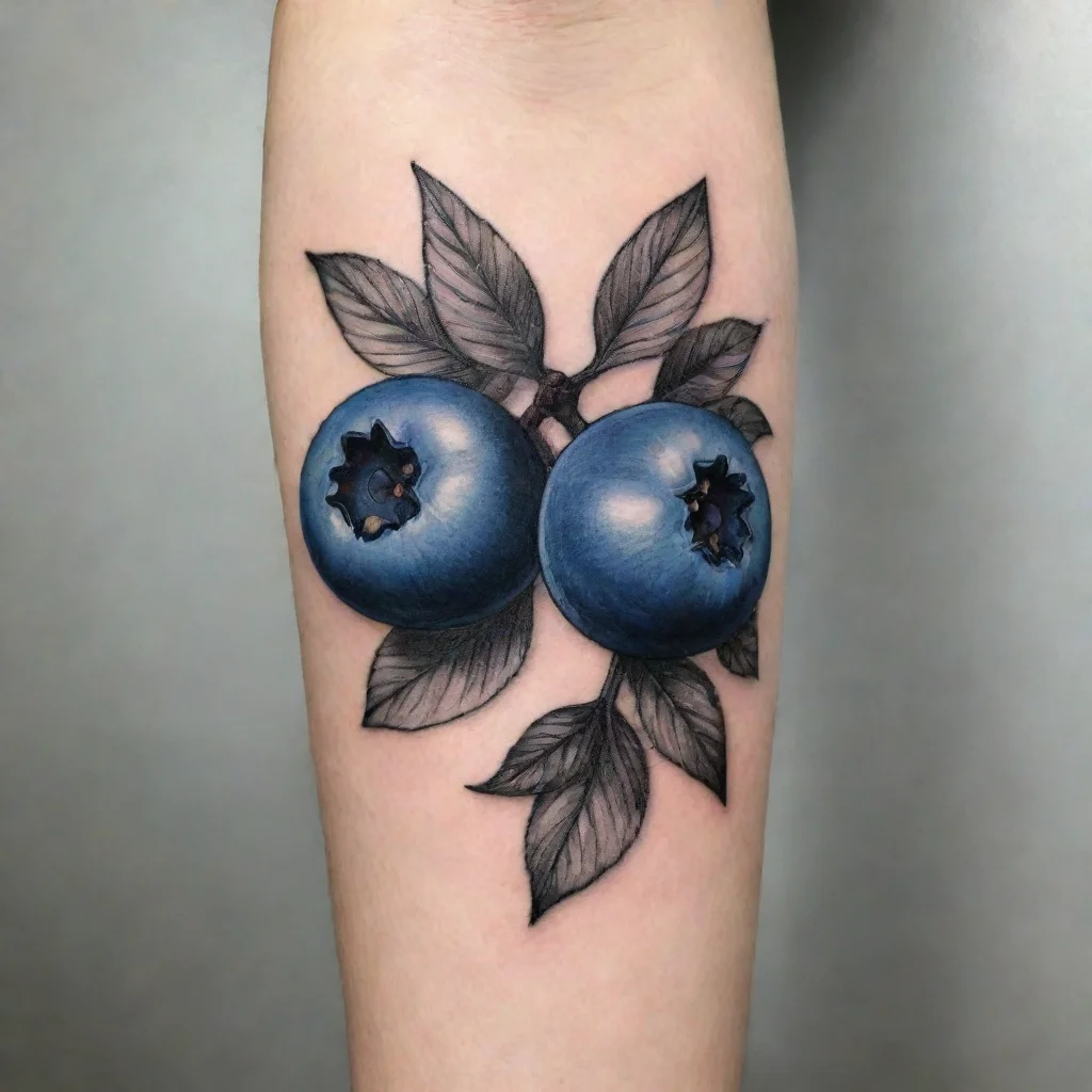 aiartstation art blueberry black and white fine line tattoo confident engaging wow 3
