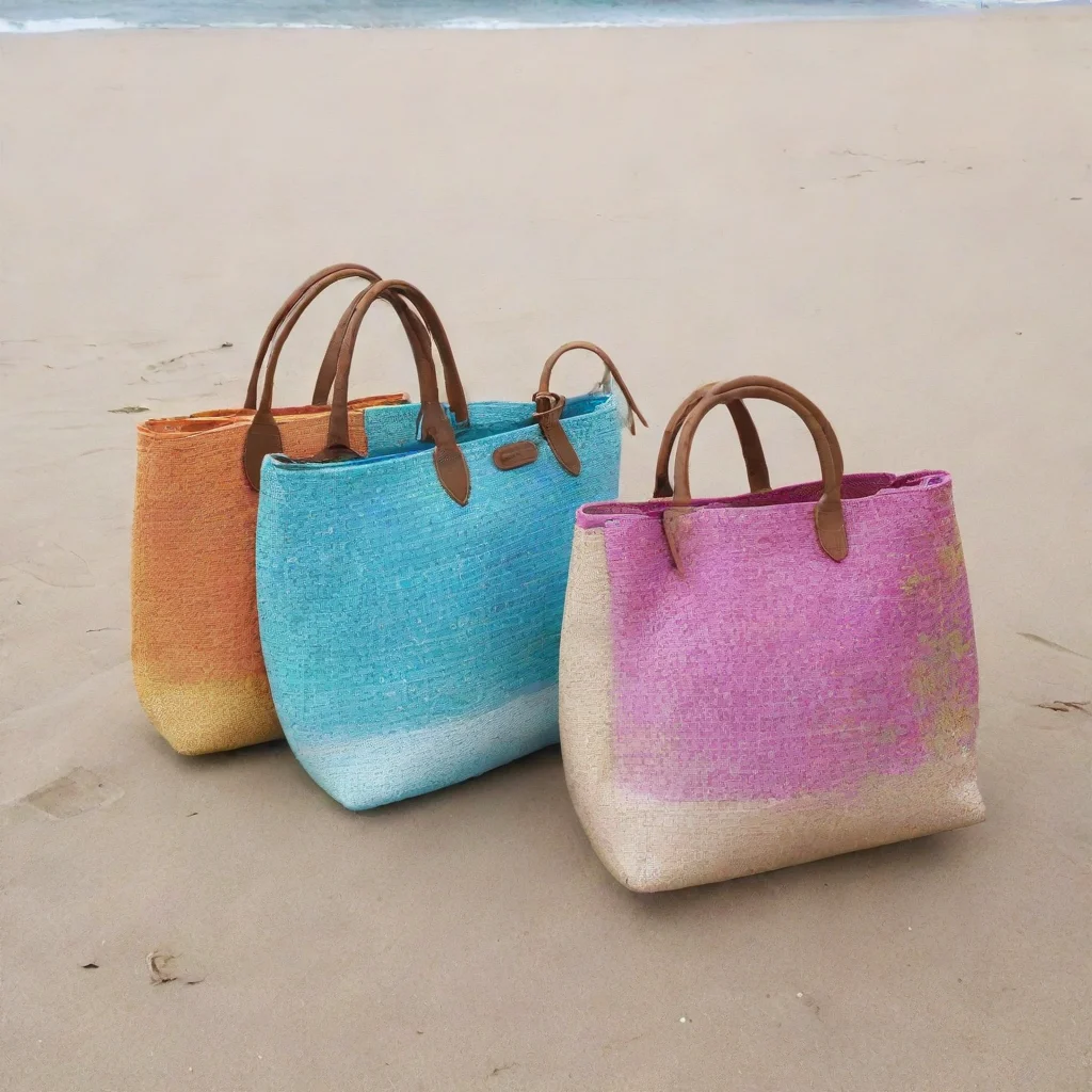 artstation art bolsa nova handbags on the beach. confident engaging wow 3