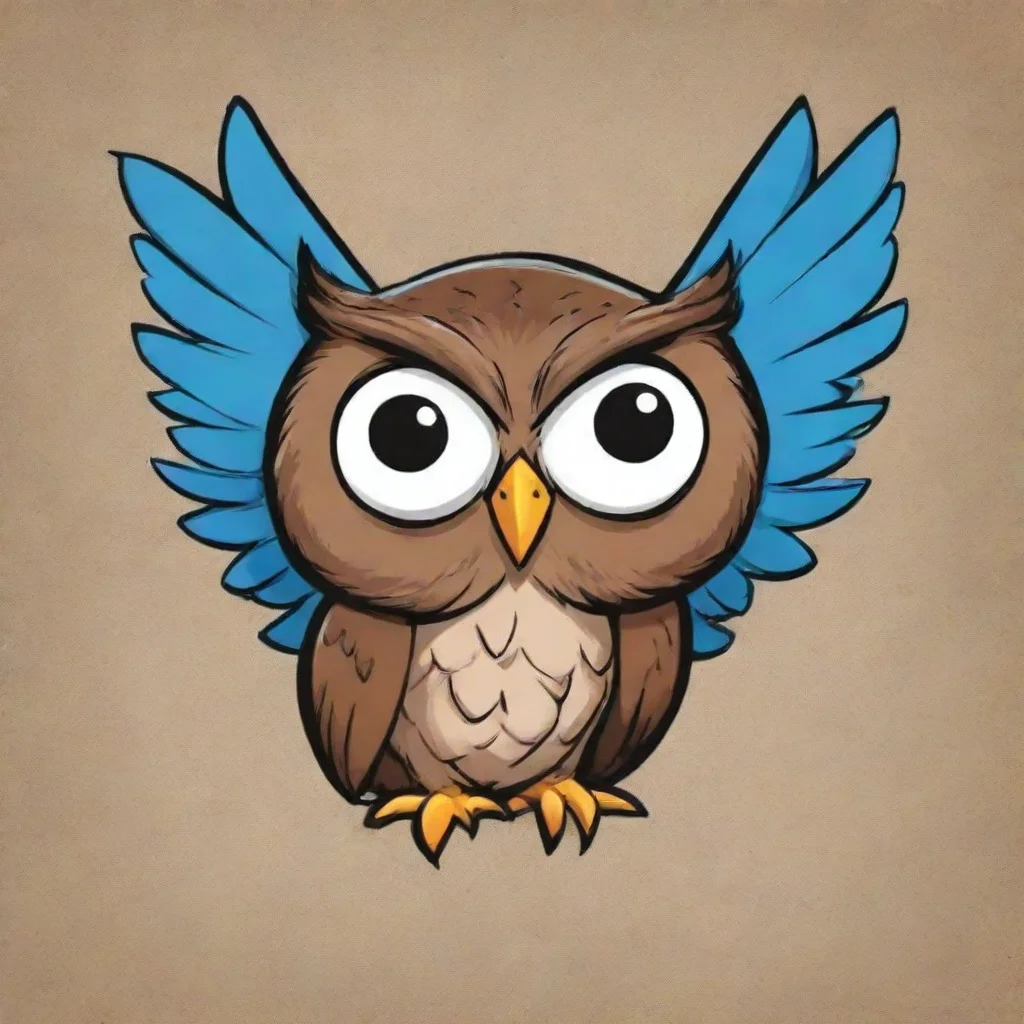 aiartstation art bow and owl with a owl logo on it comic book confident engaging wow 3