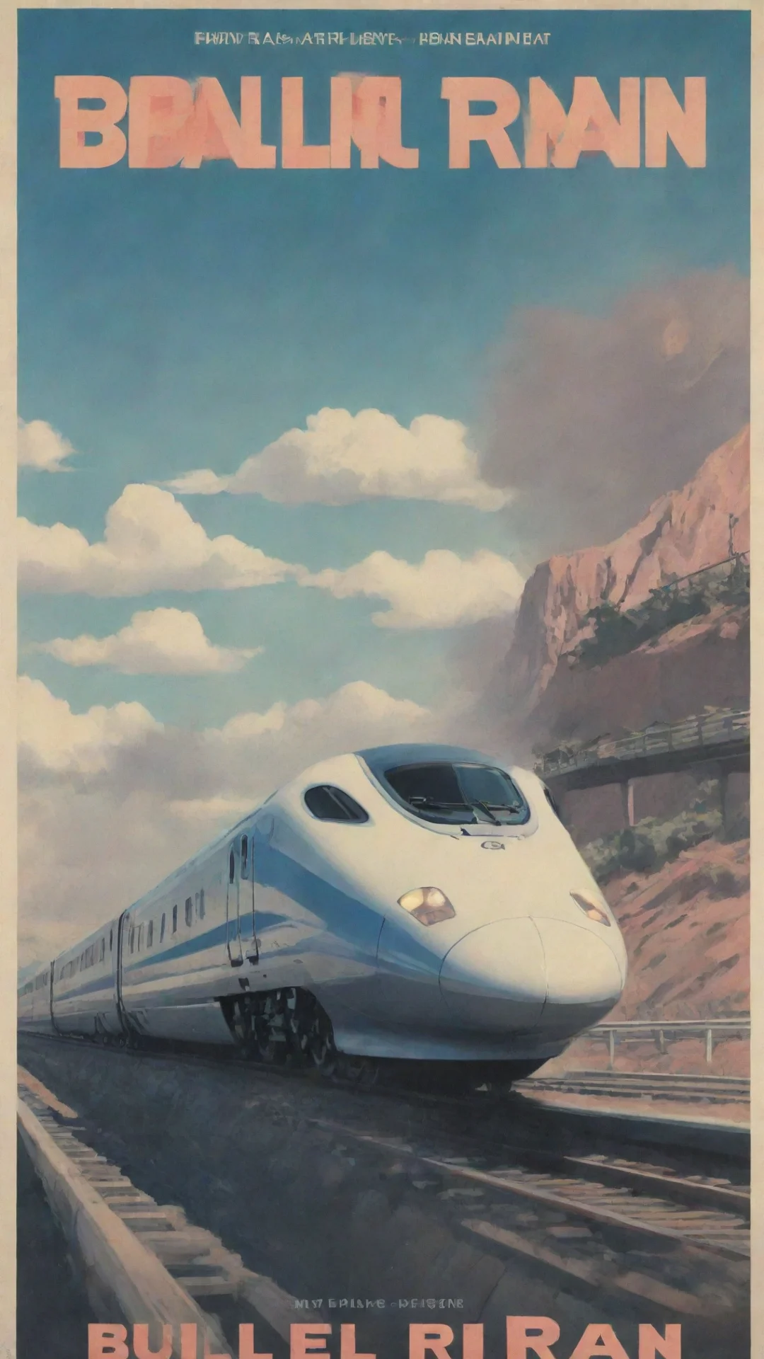 artstation art brian miller styled bullet train movie poster  confident engaging wow 3 tall