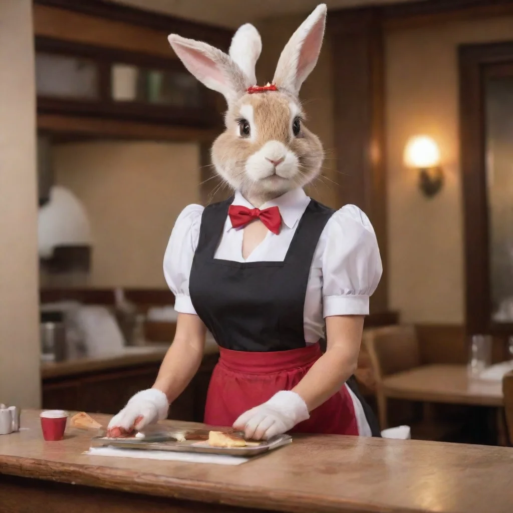 artstation art bunny waitress confident engaging wow 3