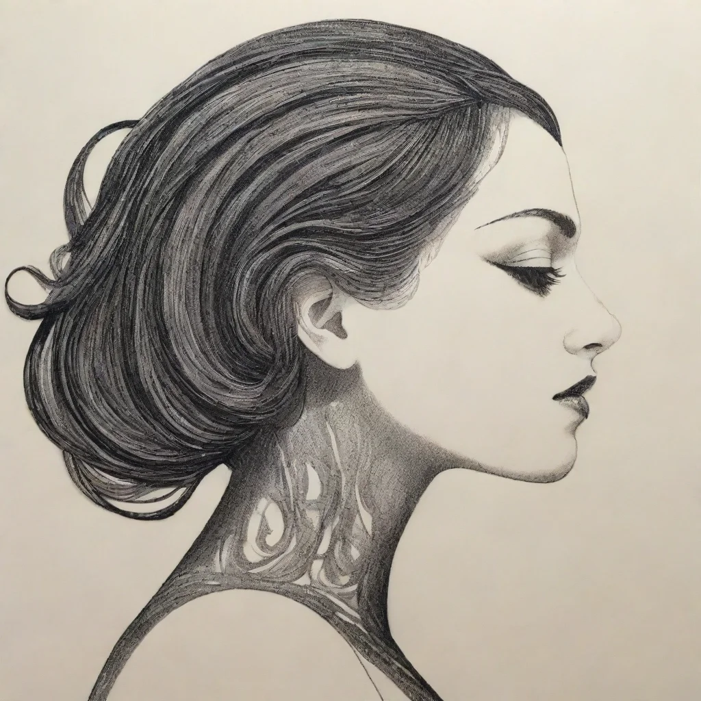 artstation art calligram of a woman confident engaging wow 3
