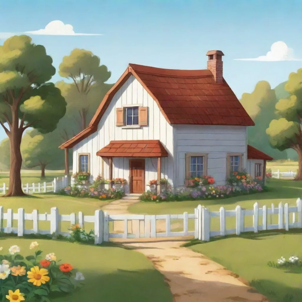 aiartstation art cartoon farmhouse. confident engaging wow 3