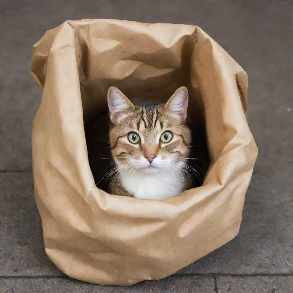 artstation art cat in a bag confident engaging wow 3