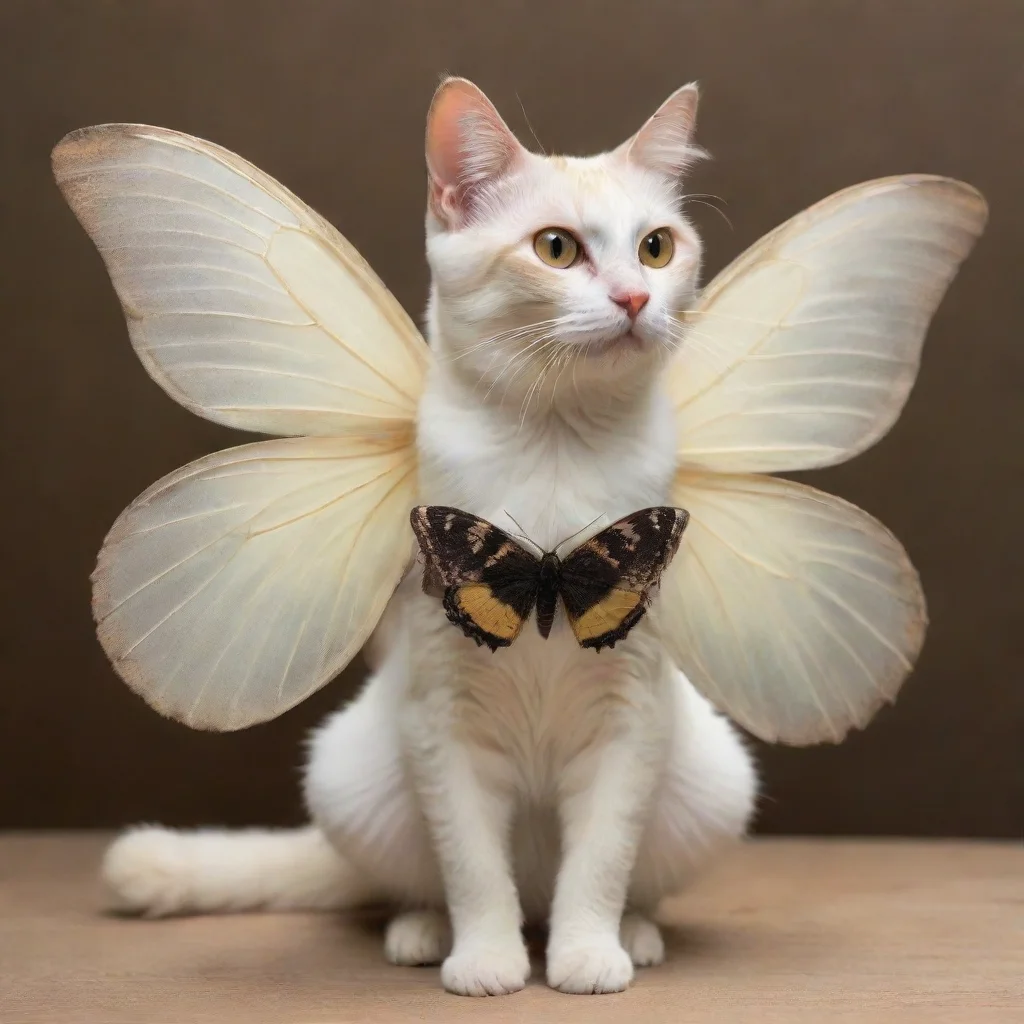 aiartstation art cat with moth wings confident engaging wow 3