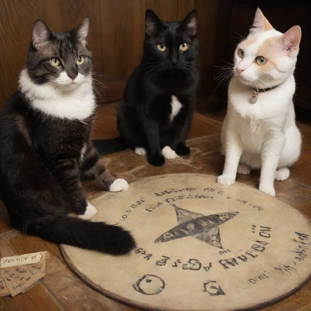 artstation art cats playing ouija confident engaging wow 3