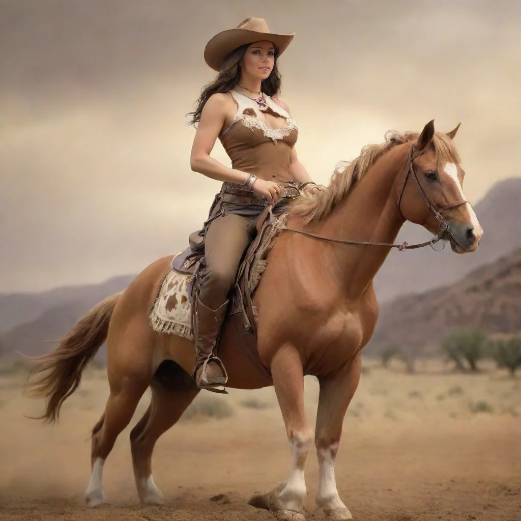 aiartstation art centaur cowgirl confident engaging wow 3