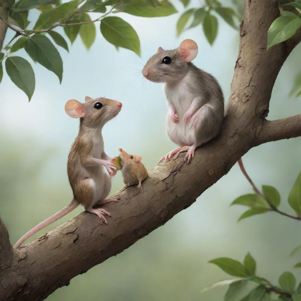 aiartstation art chamaleon and rat having a date in a tree confident engaging wow 3