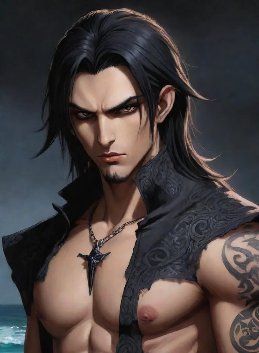 artstation art character attractive hd anime art vampire man maori pacific islanderepic detailed confident engaging wow 3 portrait43