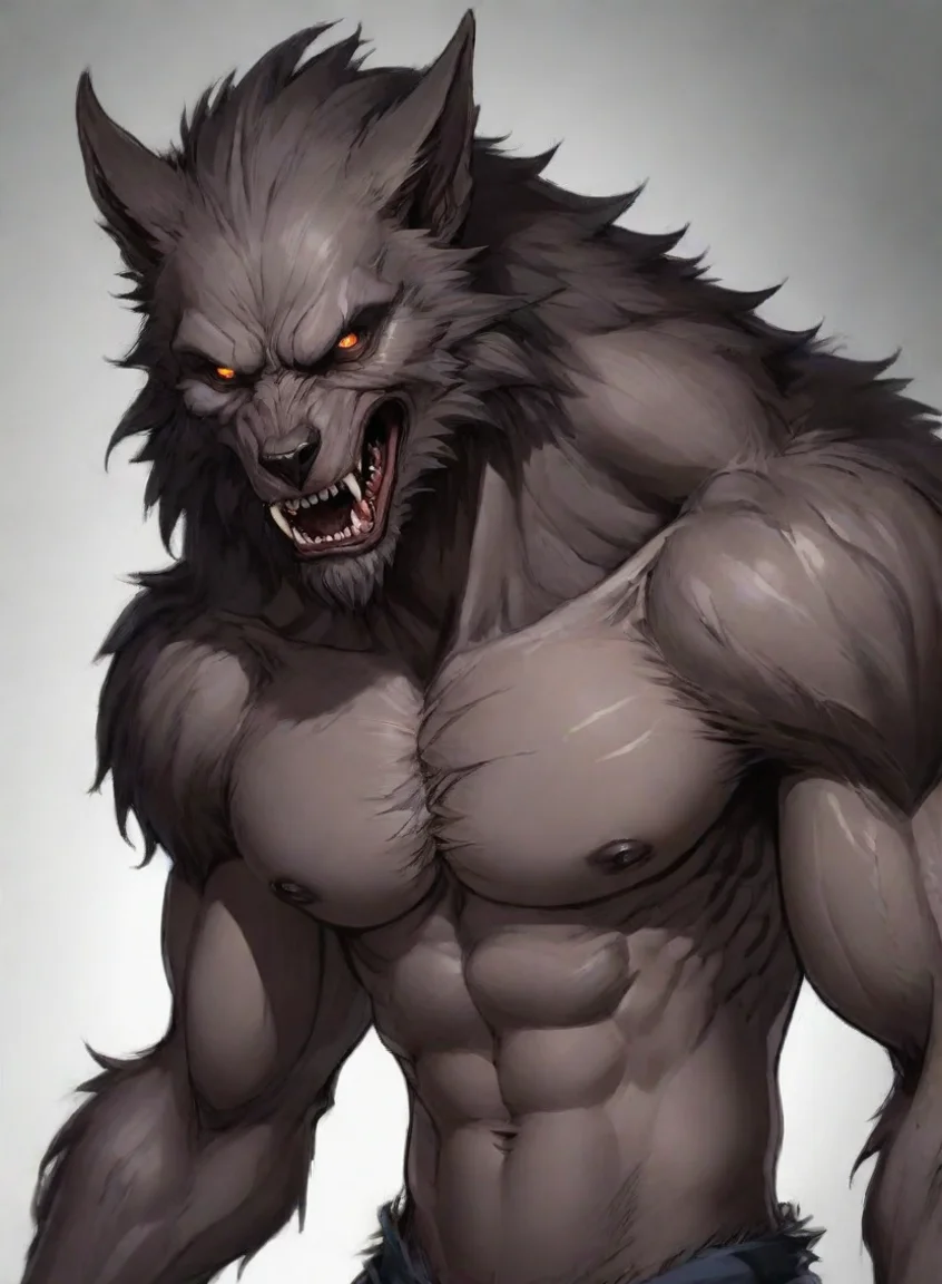 artstation art character attractive hd anime art werewolf man detailed confident engaging wow 3 portrait43