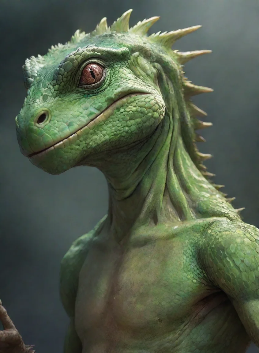 aiartstation art character lizard hd anime art man  epic detailed confident engaging wow 3 portrait43