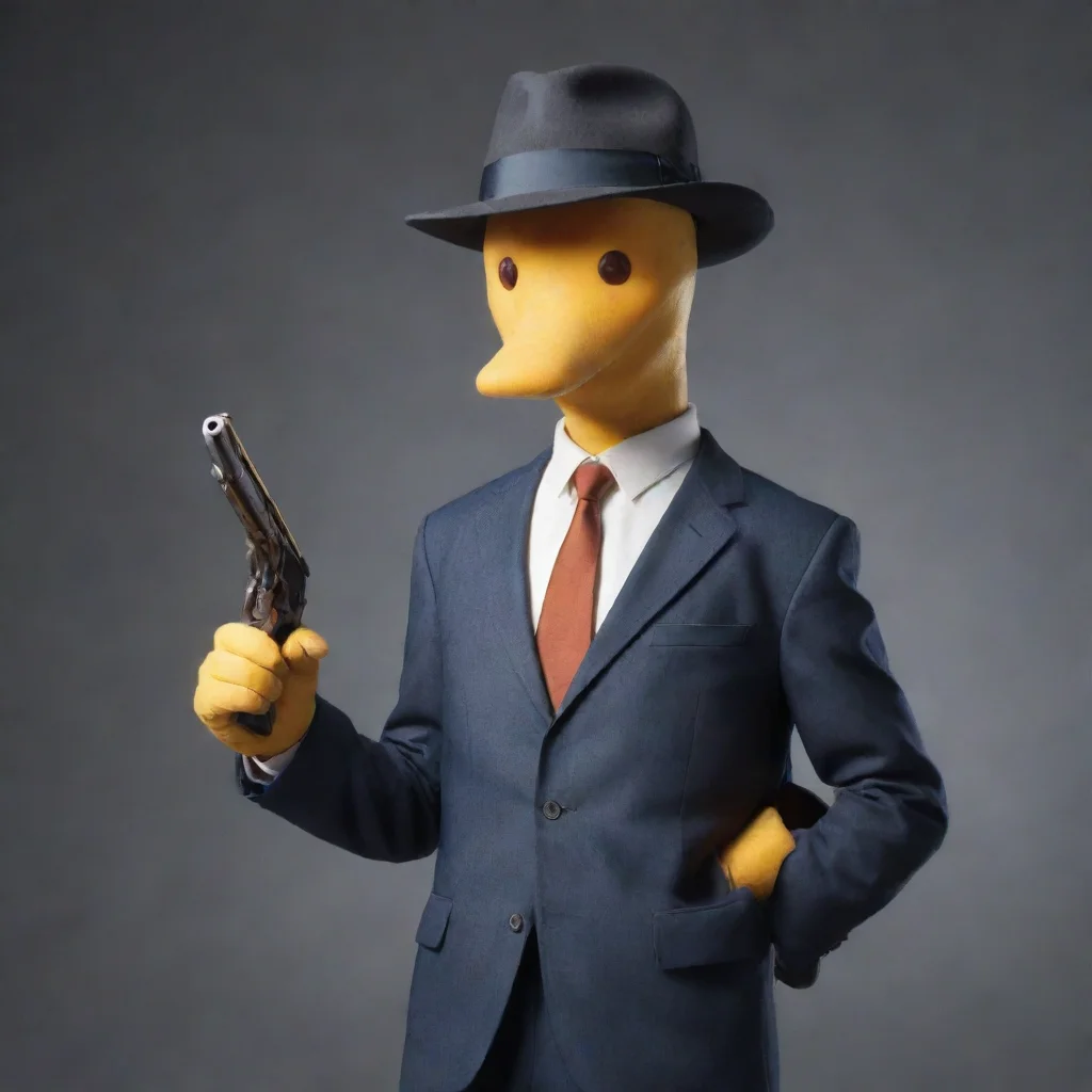 aiartstation art cheese man in a suit. holding a gun and wearing a fedora confident engaging wow 3