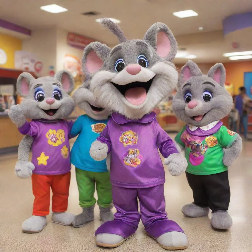 aiartstation art chuck e. cheese characters confident engaging wow 3