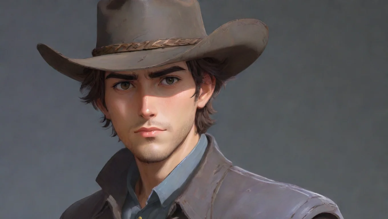 aiartstation art claude epic robot half cowboy kind hearted hero character ghibli aesthetic epic guy helpful portrait confident engaging wow 3 widescreen