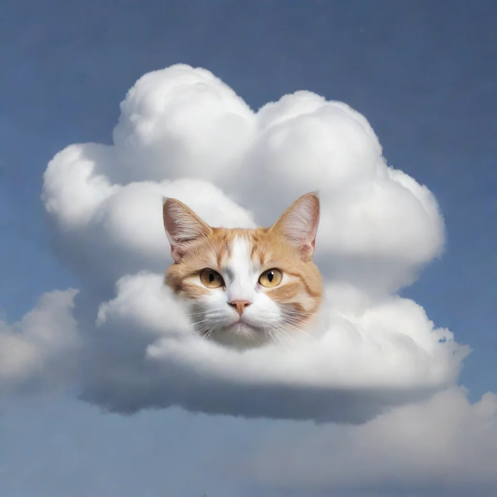 aiartstation art cloud with face of a cat confident engaging wow 3