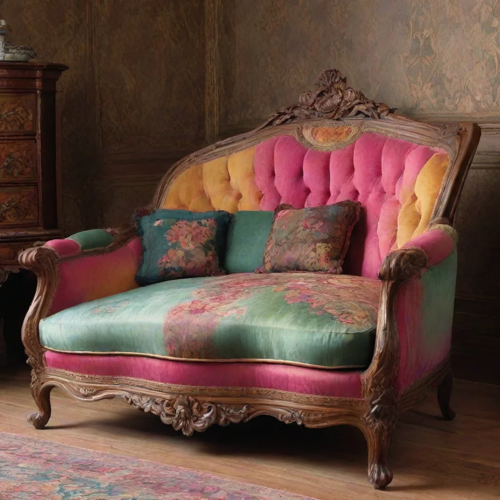 aiartstation art colorful victorian furniture  confident engaging wow 3
