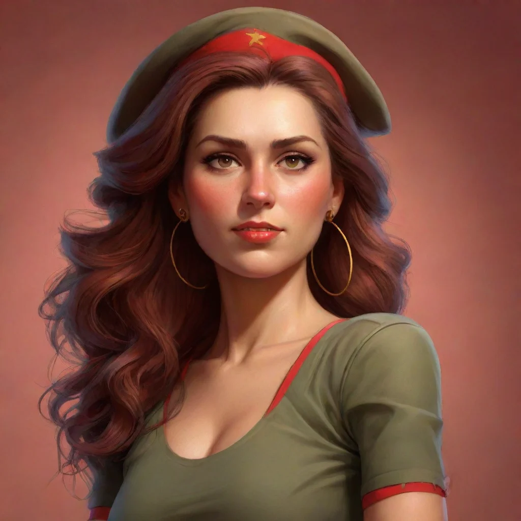 aiartstation art communist soldier woman sign style confident engaging wow 3