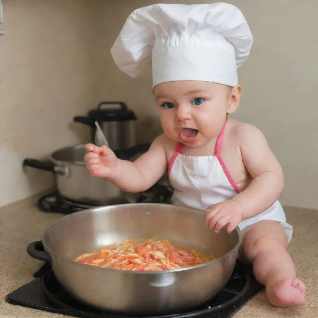 artstation art cooking a baby confident engaging wow 3