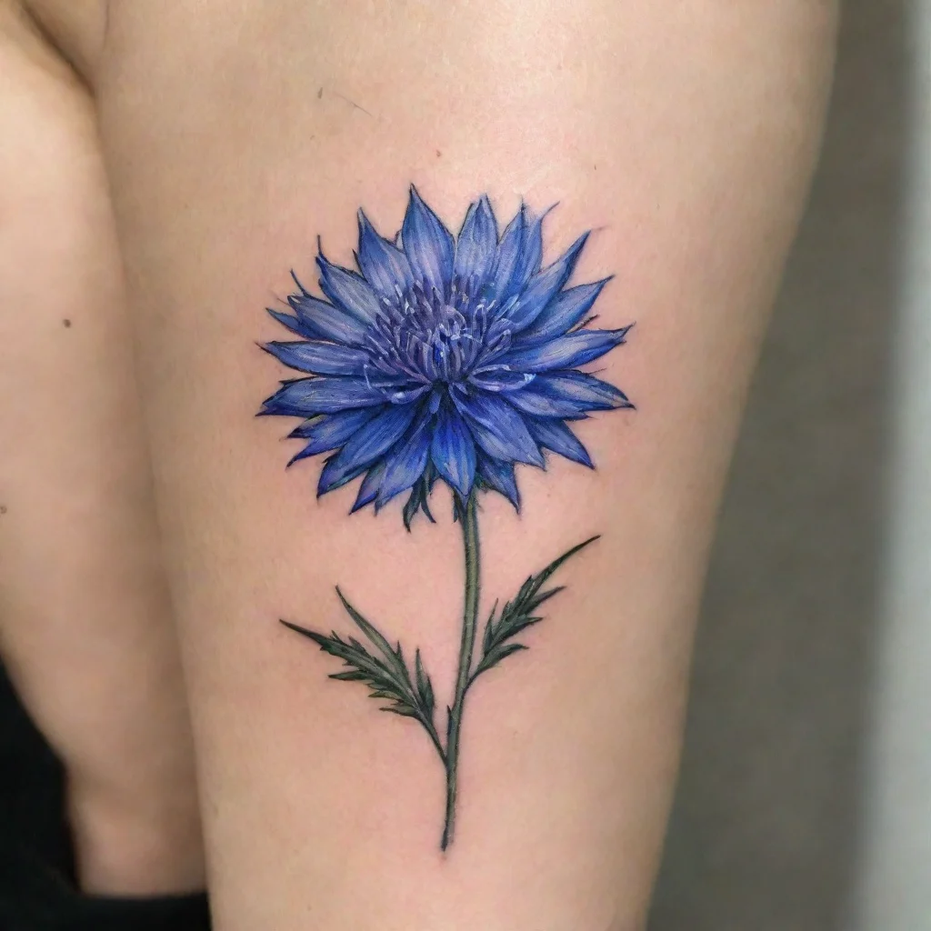 artstation art cornflower fine line tattoo confident engaging wow 3