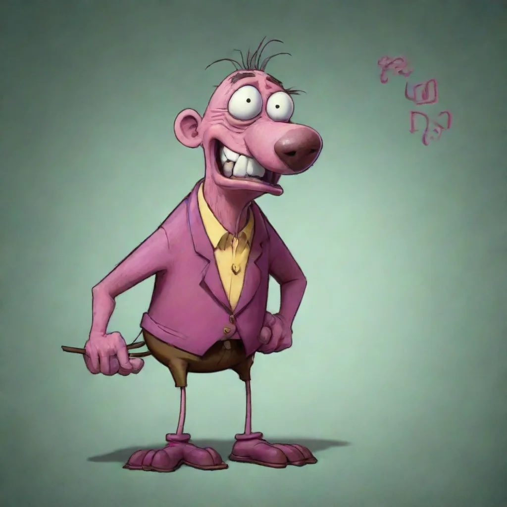 aiartstation art courage the cowardly dog character design in the style of ma bagge confident engaging wow 3