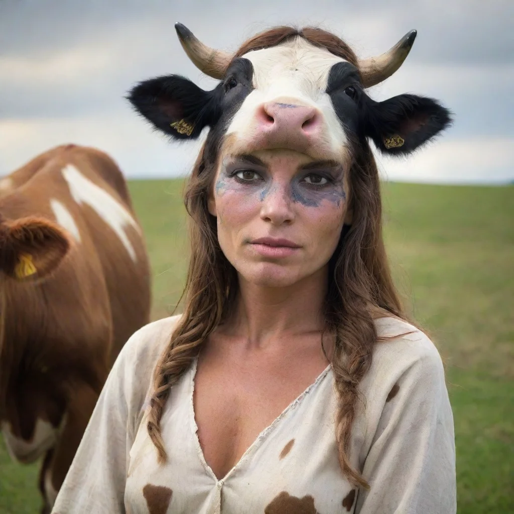 aiartstation art cow woman confident engaging wow 3