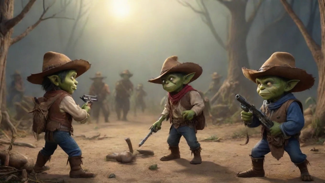 aiartstation art cowboys shooting goblins hd confident engaging wow 3 widescreen