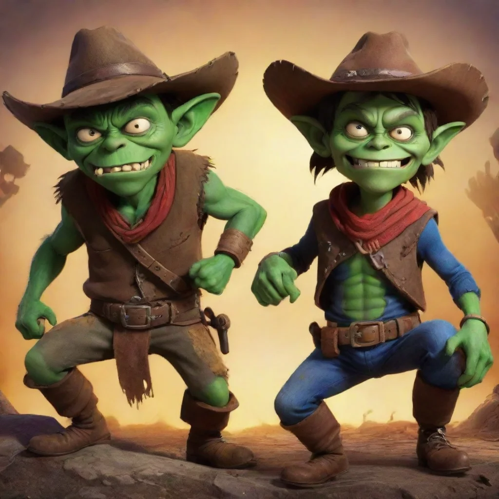 aiartstation art cowboys vs goblins hd confident engaging wow 3