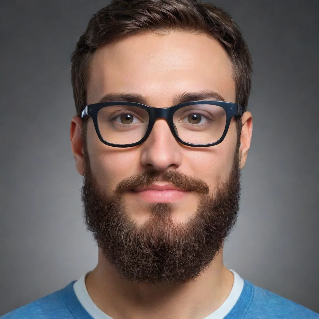 artstation art crea un avatar con gafas y barba  confident engaging wow 3