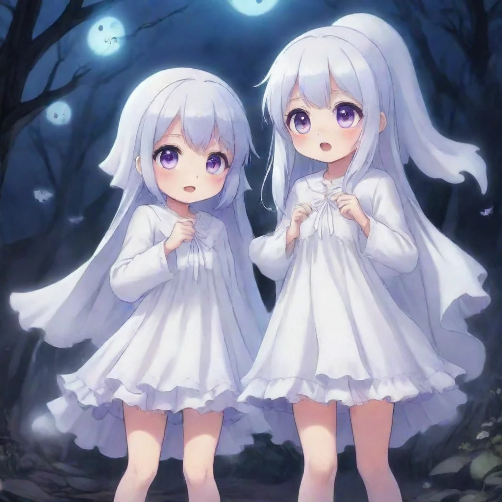 aiartstation art cute anime ghost girls confident engaging wow 3