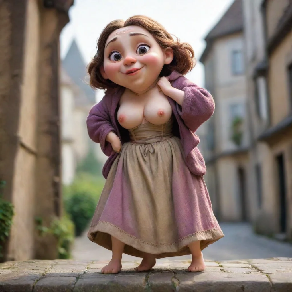 aiartstation art cute deformed hunchback woman romantic confident engaging wow 3