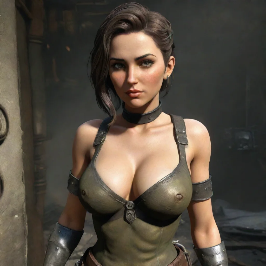 aiartstation art cute fallout raider woman seductive first person confident engaging wow 3