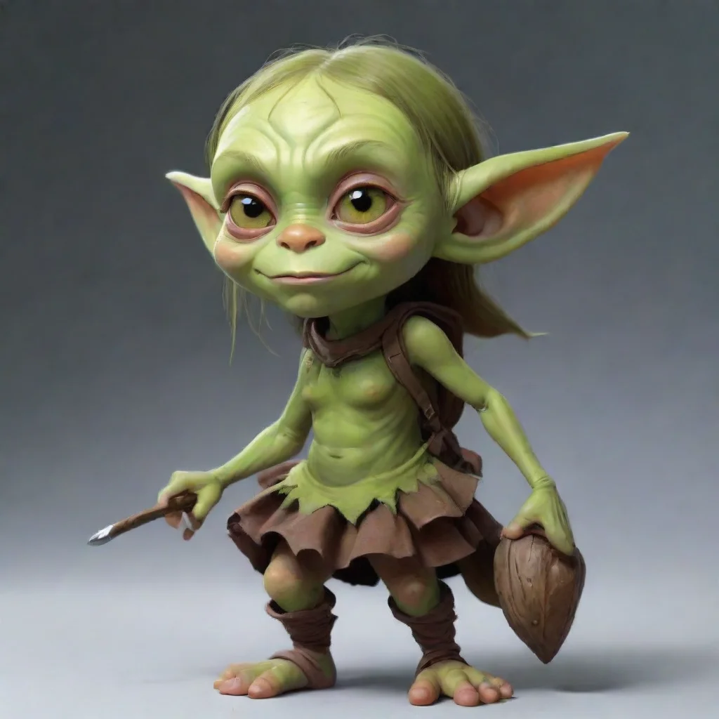 artstation art cute goblin girl confident engaging wow 3