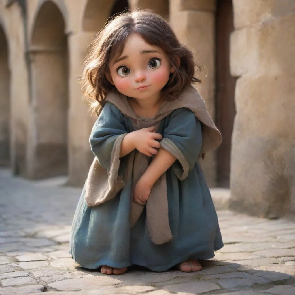 artstation art cute hunchback girl  confident engaging wow 3