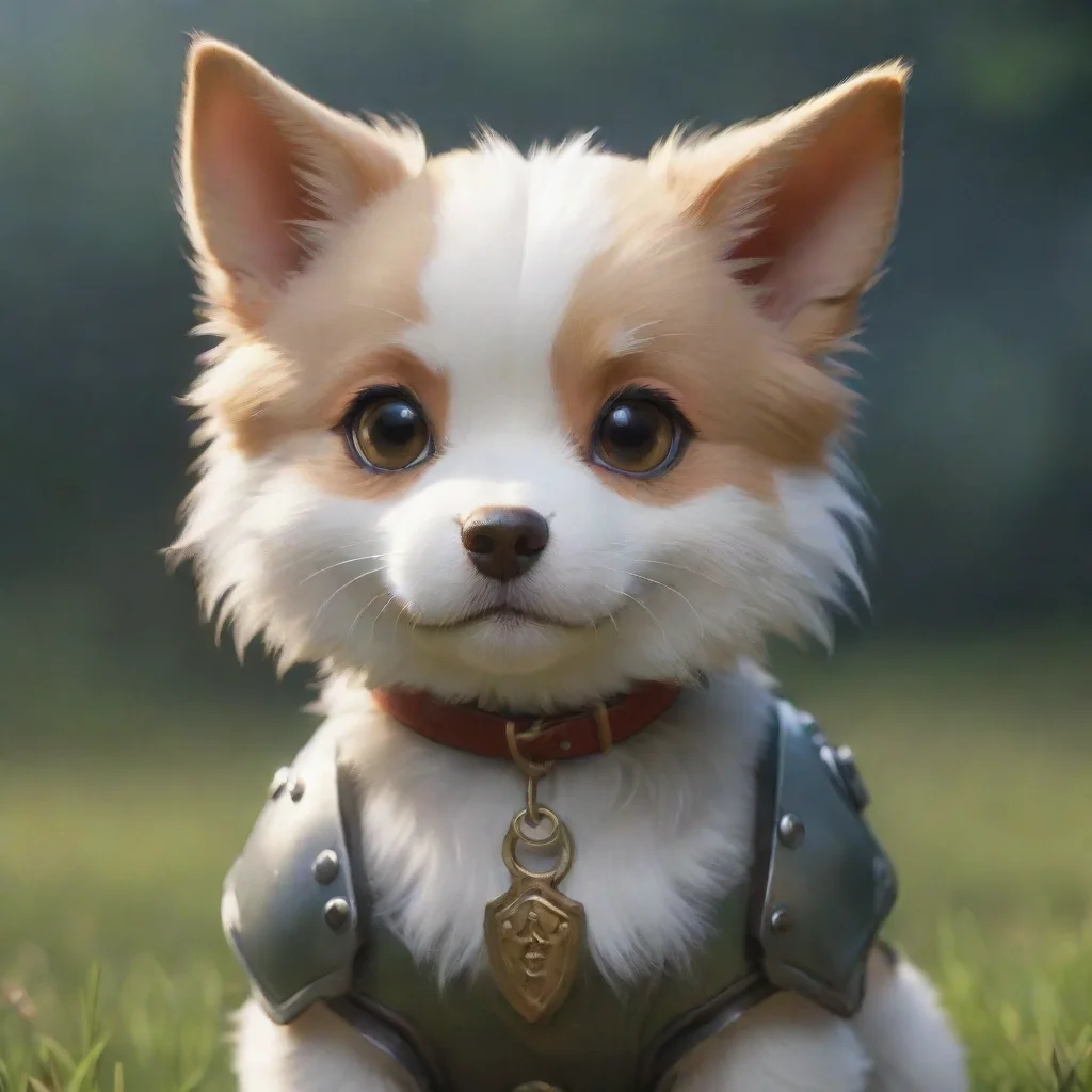 aiartstation art cute puppy dog armoured artstation hd aesthetic ghibli anime fantastic portrait aww quality  confident engaging wow 3