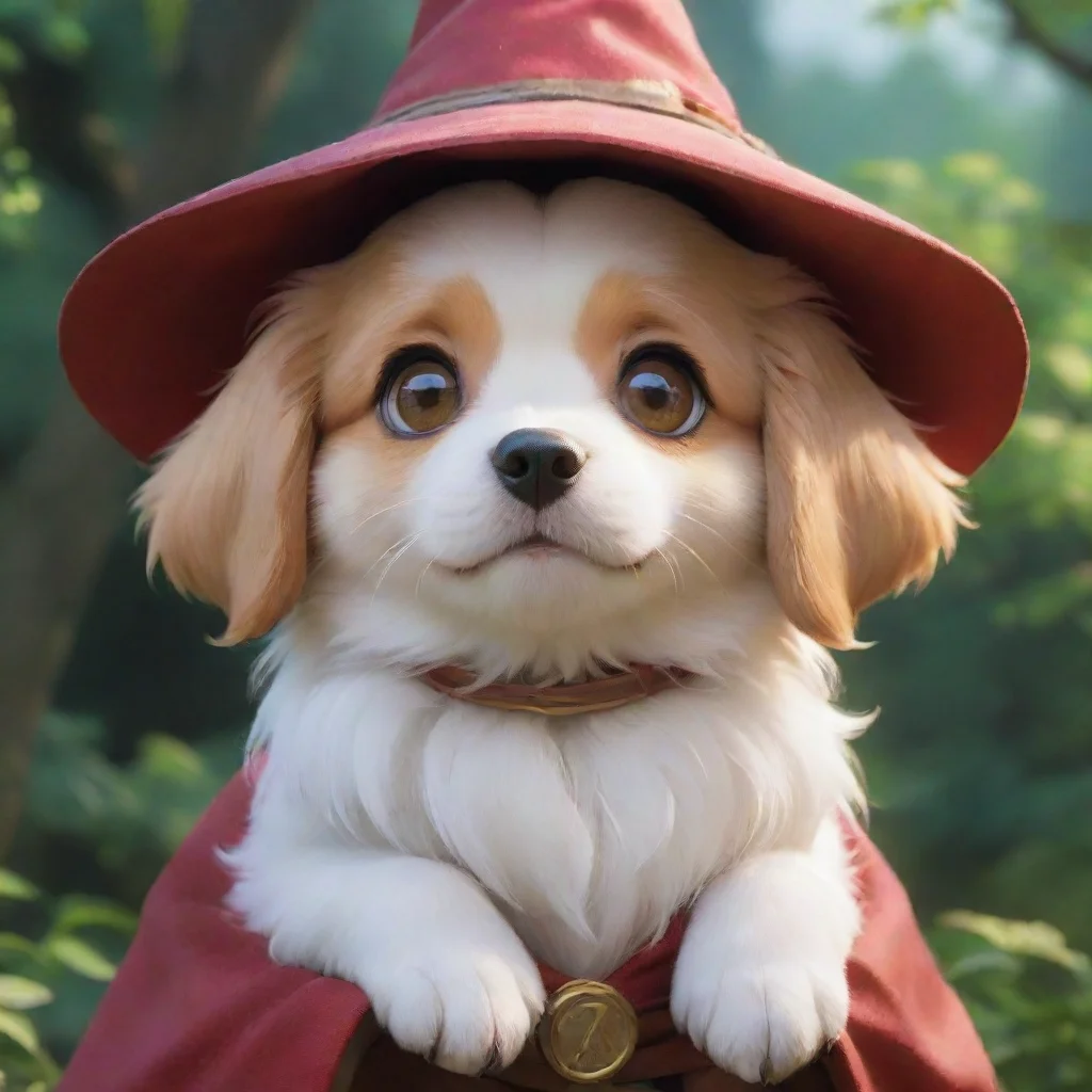 aiartstation art cute puppy dog wizard artstation hd aesthetic ghibli anime fantastic portrait aww quality  confident engaging wow 3