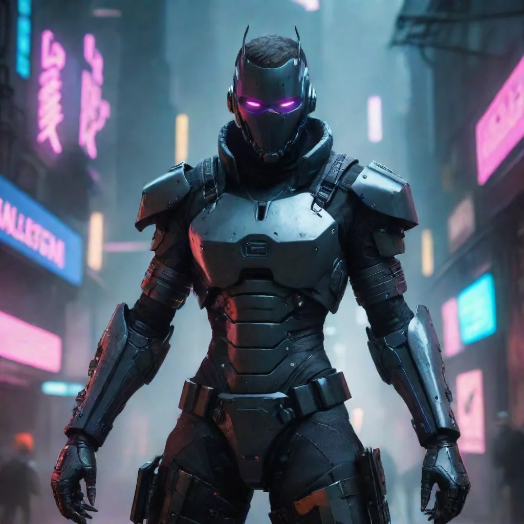 artstation art cyberpunk knight confident engaging wow 3