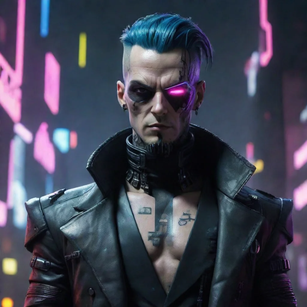 artstation art cyberpunk villian  confident engaging wow 3