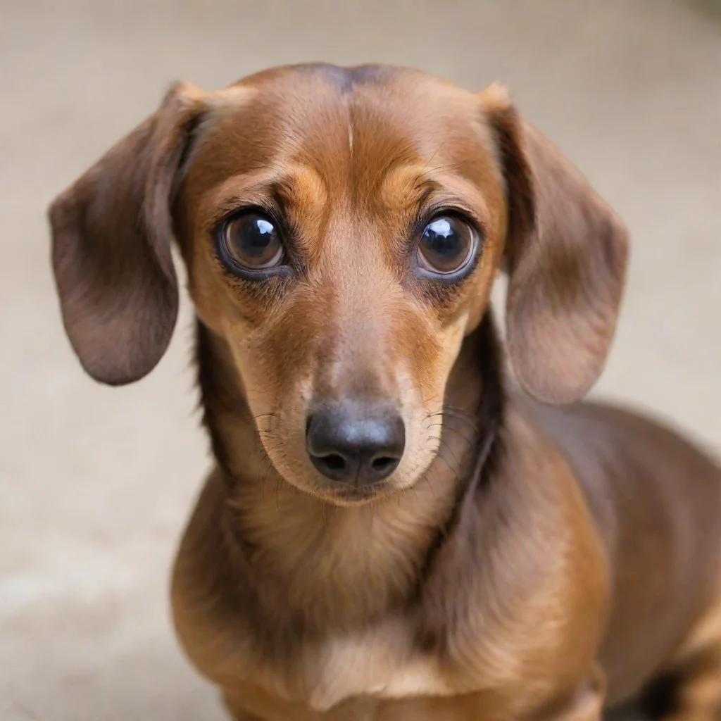 artstation art dachshund with raised eyes confident engaging wow 3