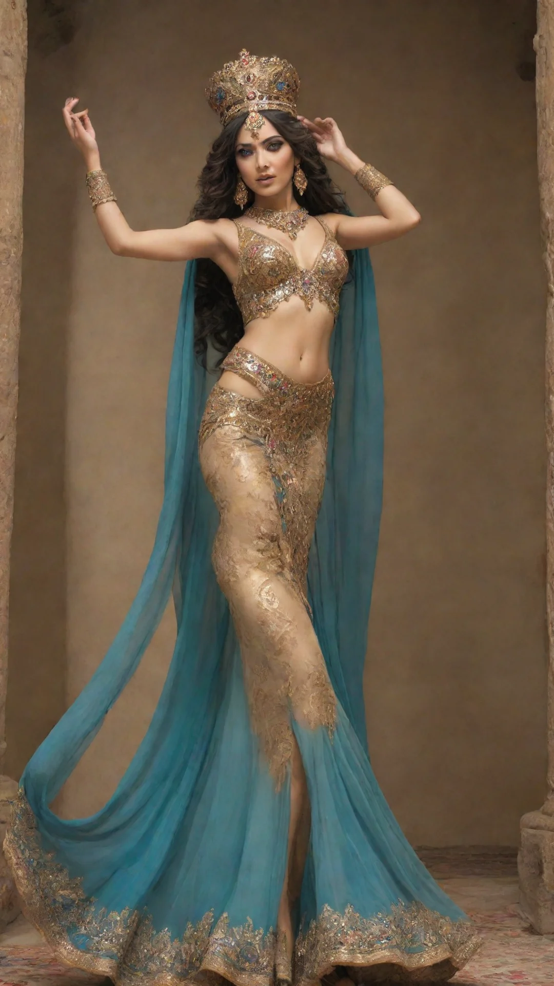 artstation art dancing persian queen confident engaging wow 3 tall