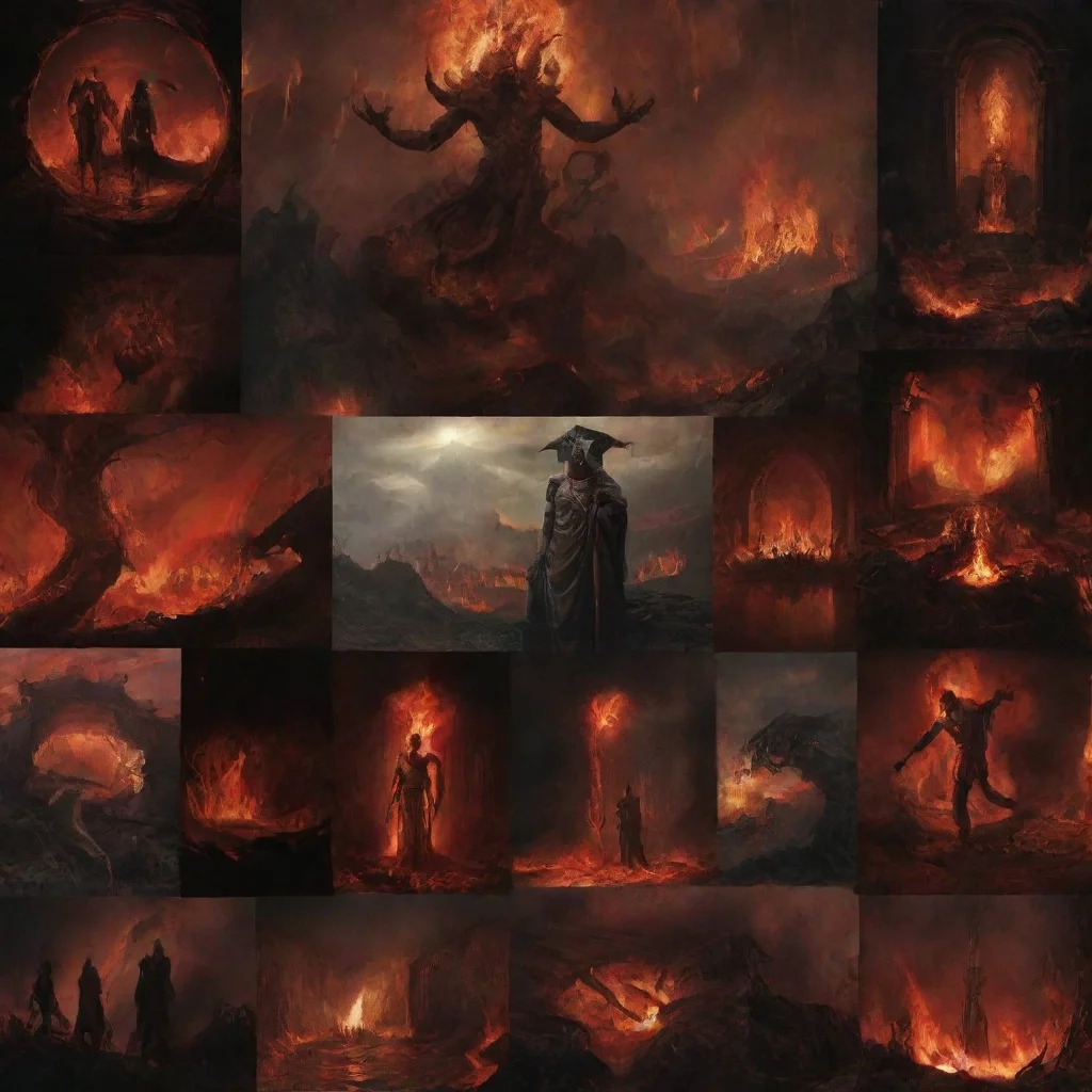 artstation art dante inferno moodboard  confident engaging wow 3