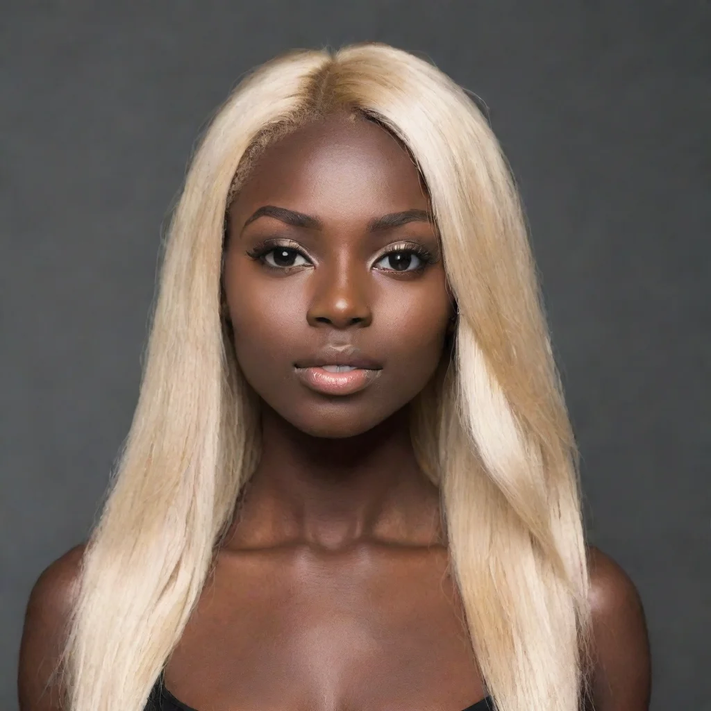 aiartstation art dark skin long blonde confident engaging wow 3