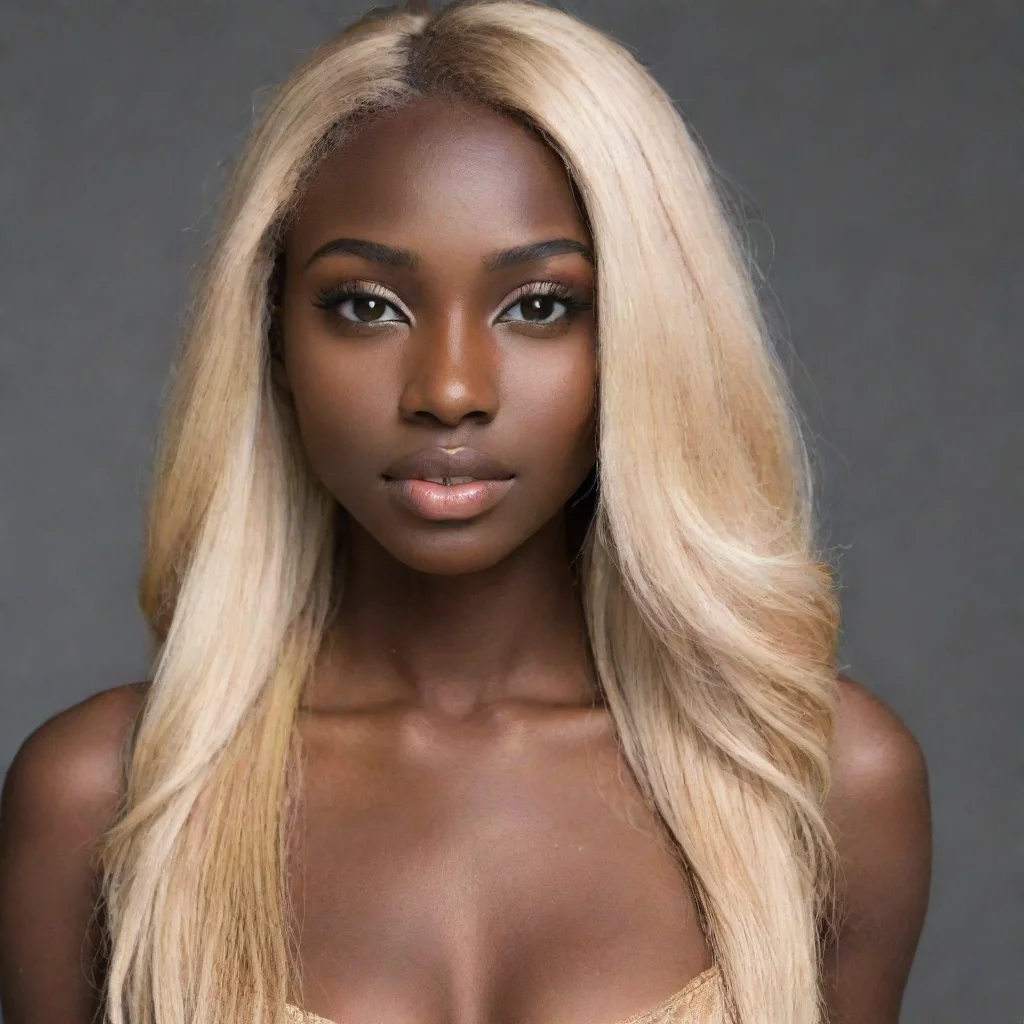 aiartstation art dark skin long blonde haired confident engaging wow 3
