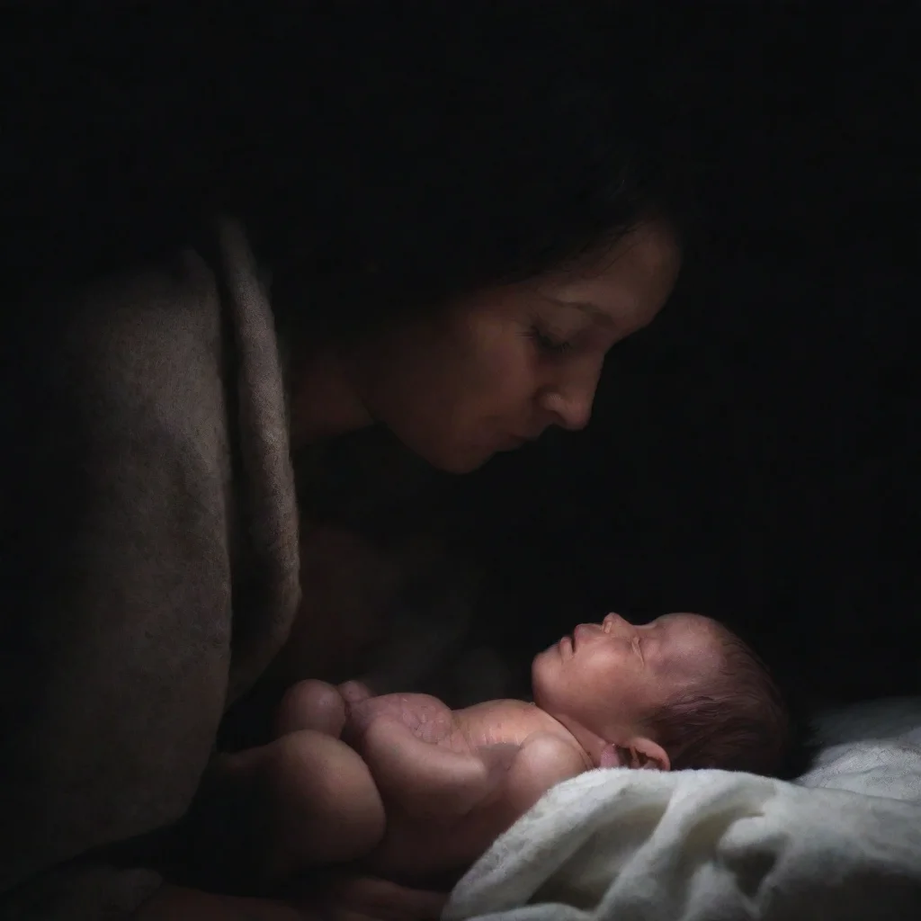 aiartstation art darkness taking a newborn baby confident engaging wow 3